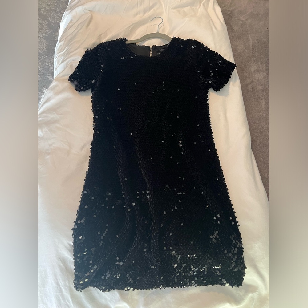 ❤️GORGEOUS TopShop Black Velvet Sequin Dress, EUC